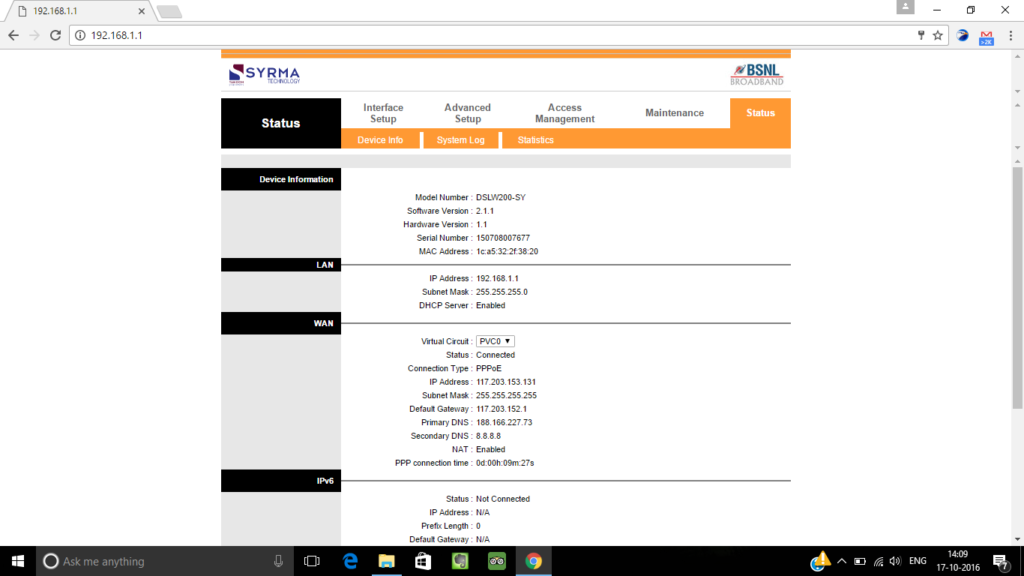 bsnl-modem-configuration