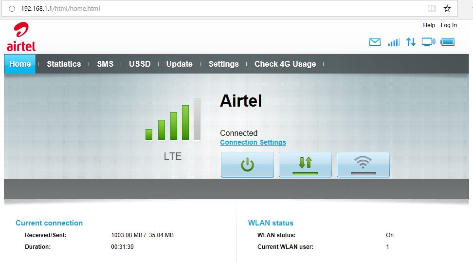 airtel 4g dongle configuration